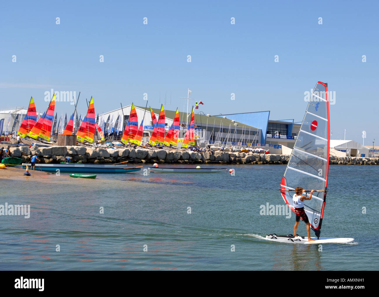 Portland Academy di vela, Weymouth e Portland Academy di vela, Portland Dorset Regno Unito Gran Bretagna, posizione per 2012 Vela olimpica Foto Stock