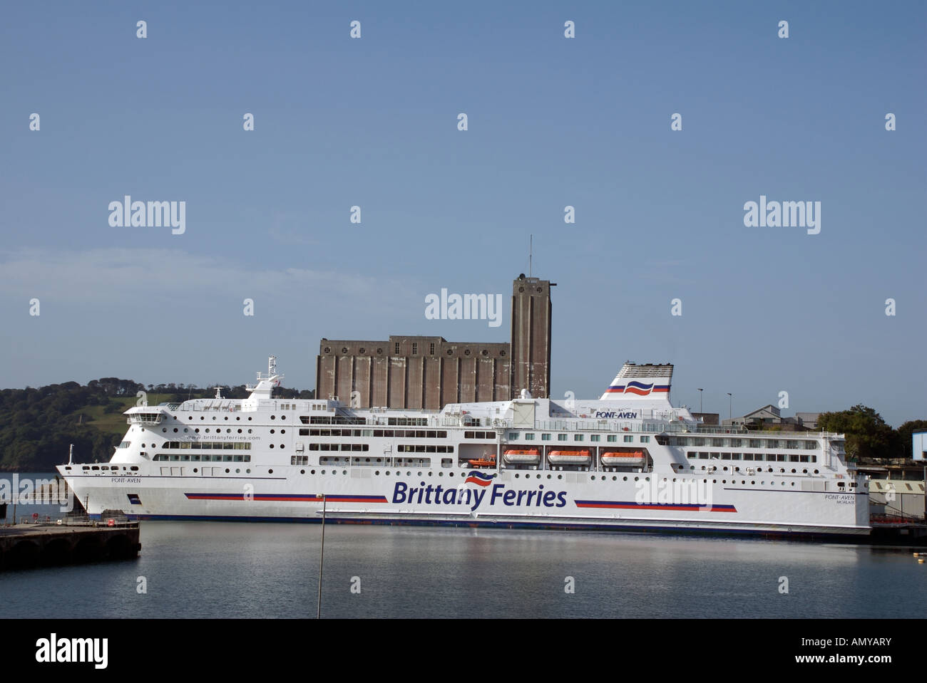 Brittany ferry in Millbay Docks Plymouth Foto Stock