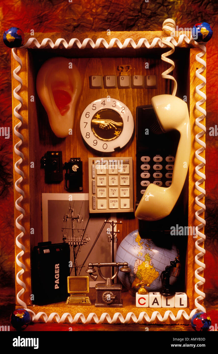 Chiamate telefoniche Foto Stock