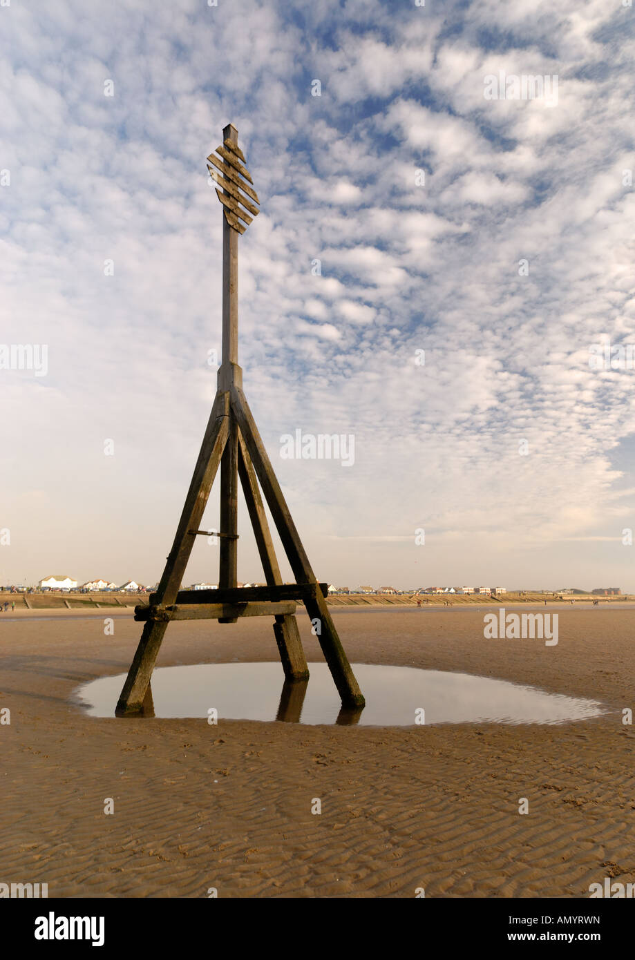 Canale di spedizione marcatore, Merseyside Foto Stock