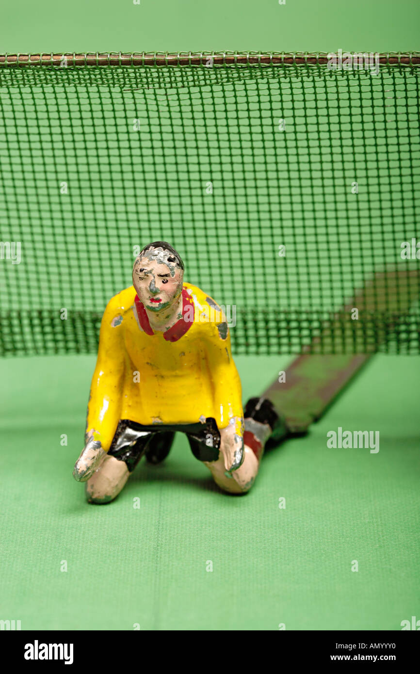 Soccer portiere - antica figurina Foto Stock