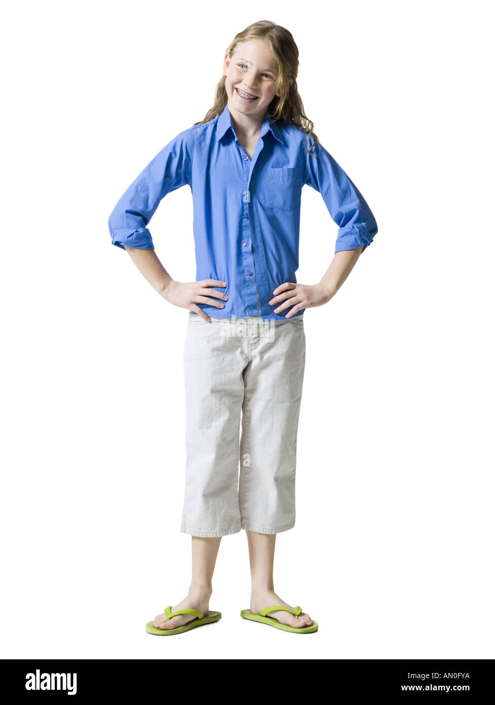 Ritratto di una ragazza sorridente Foto Stock