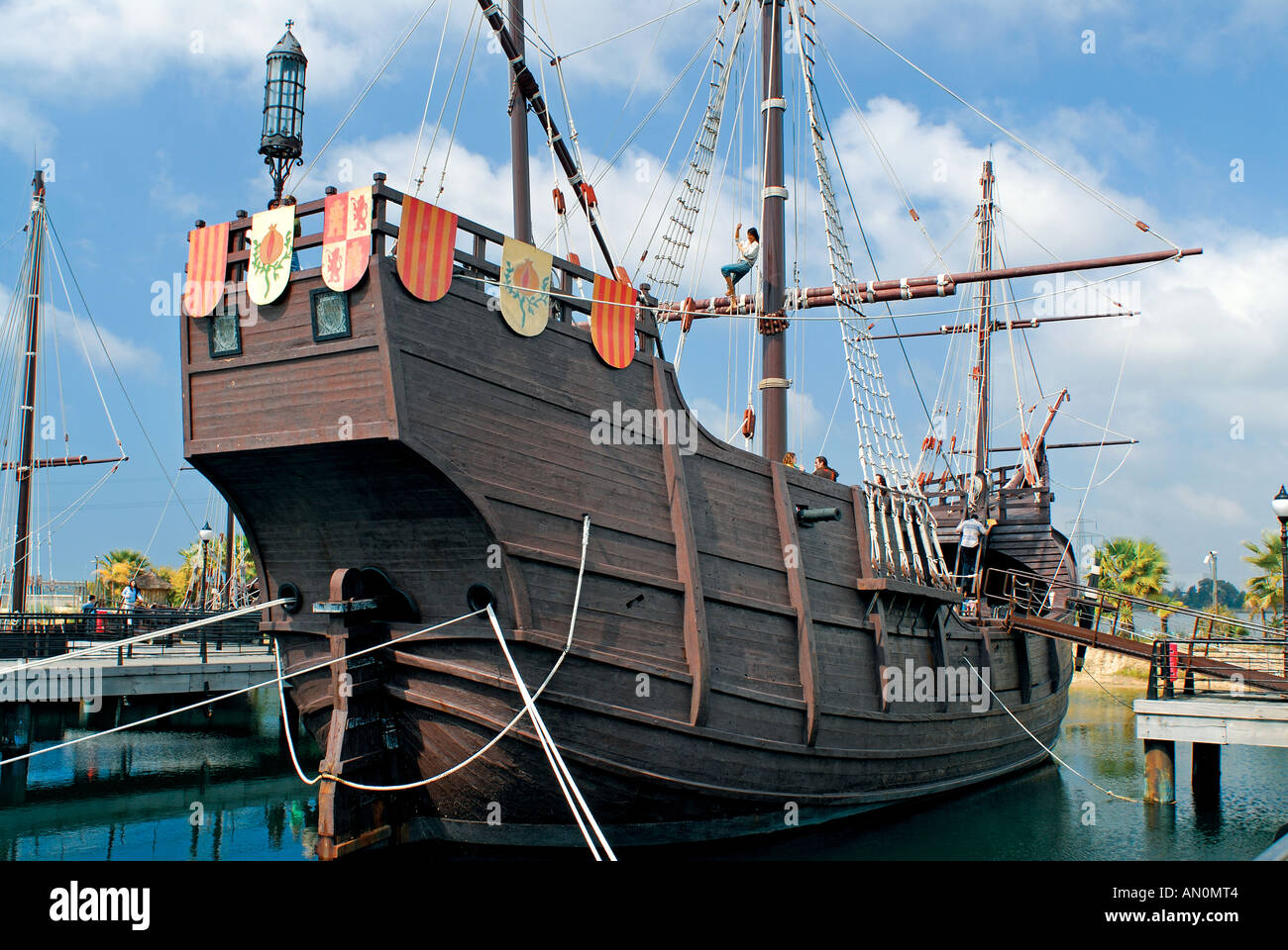 Christoph Colombo di Santa Maria, Museo di scoperte, La Rabida, Palos de la Frontera, Andalusia, Spagna Foto Stock