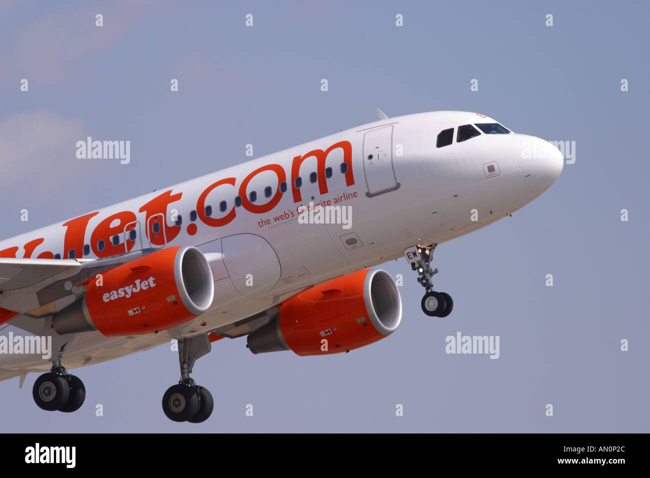 Easyjet Airbus A319 tenendo spento Foto Stock