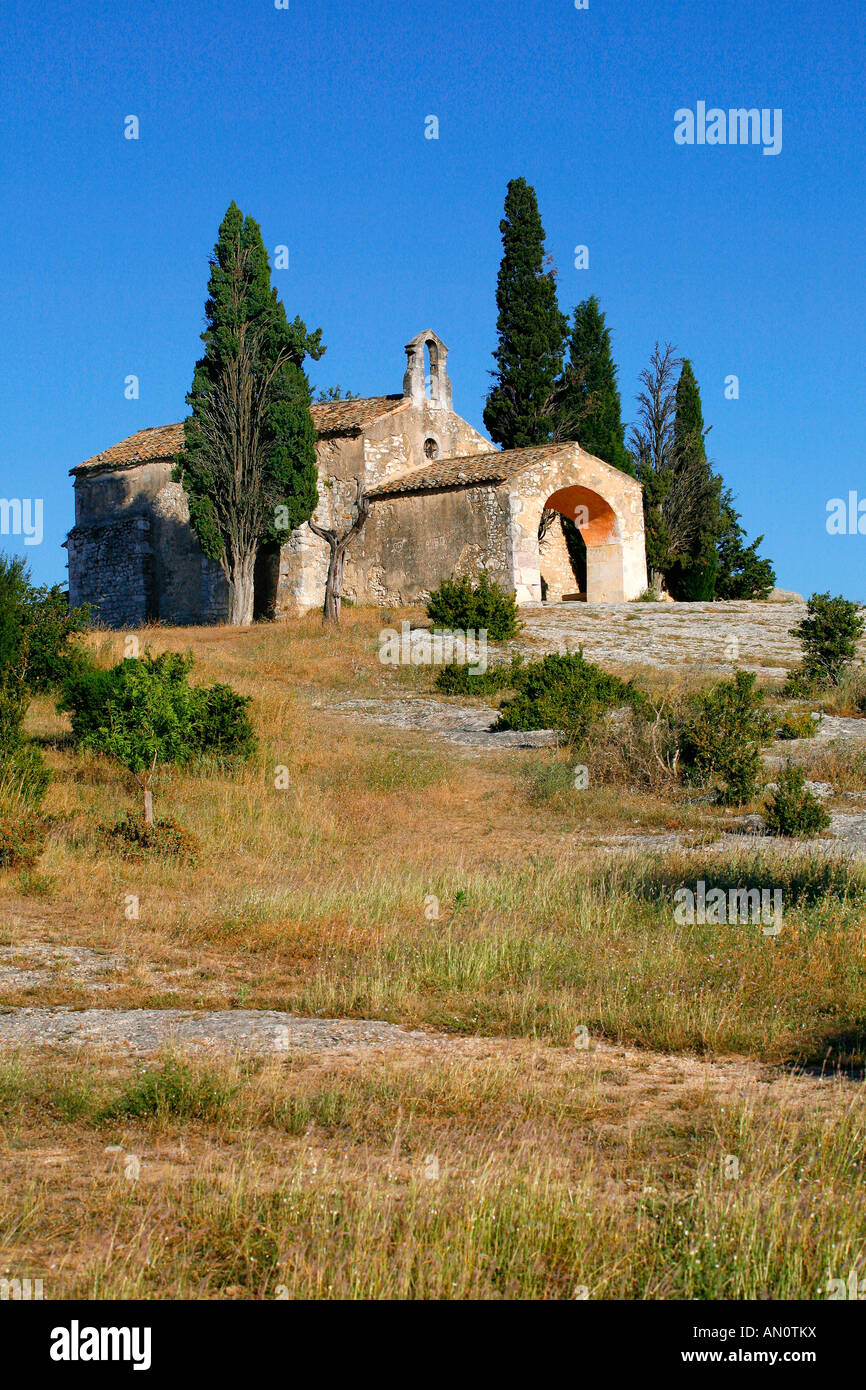 Sainte Sisto cappella vicino Eygalieres in Provenza Francia Foto Stock