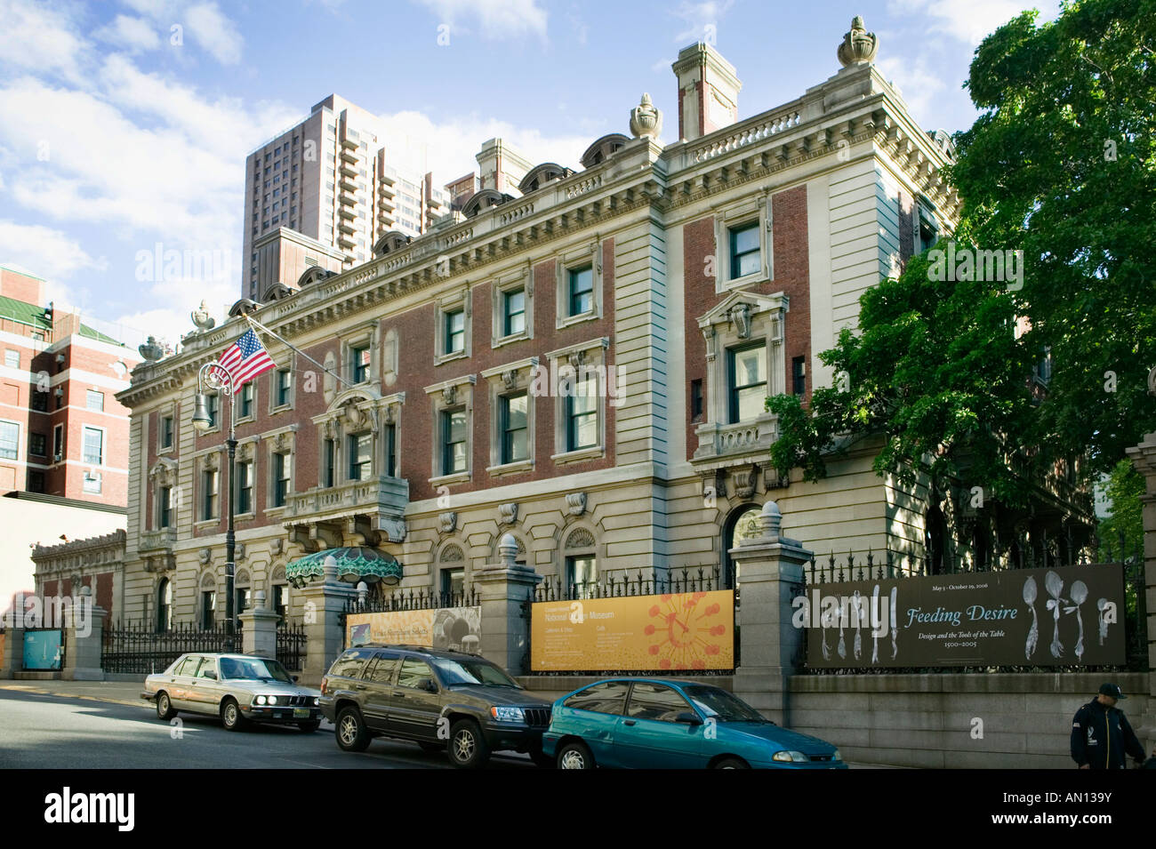 Cooper Hewitt National Design Museum Fifth Avenue e il Central Park di New York City Foto Stock