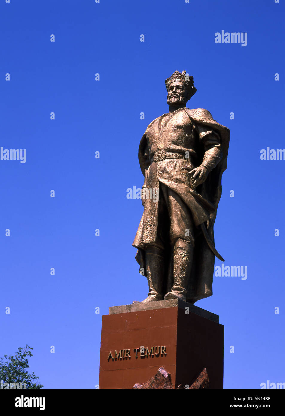 Uzbekistan Shakhrisabz Tamerlano statua Foto Stock