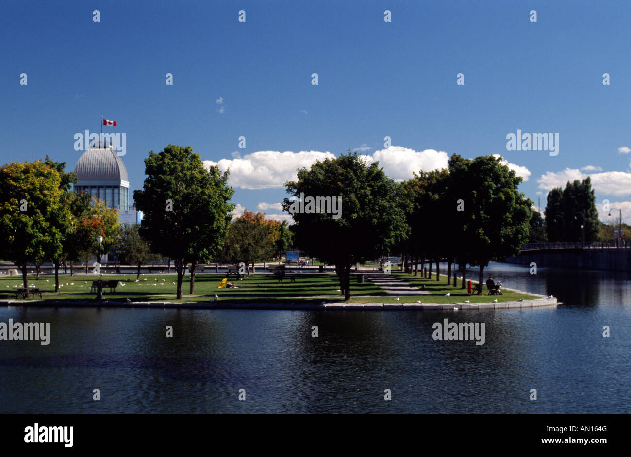 Vista sul lungomare di una città canadese Foto Stock