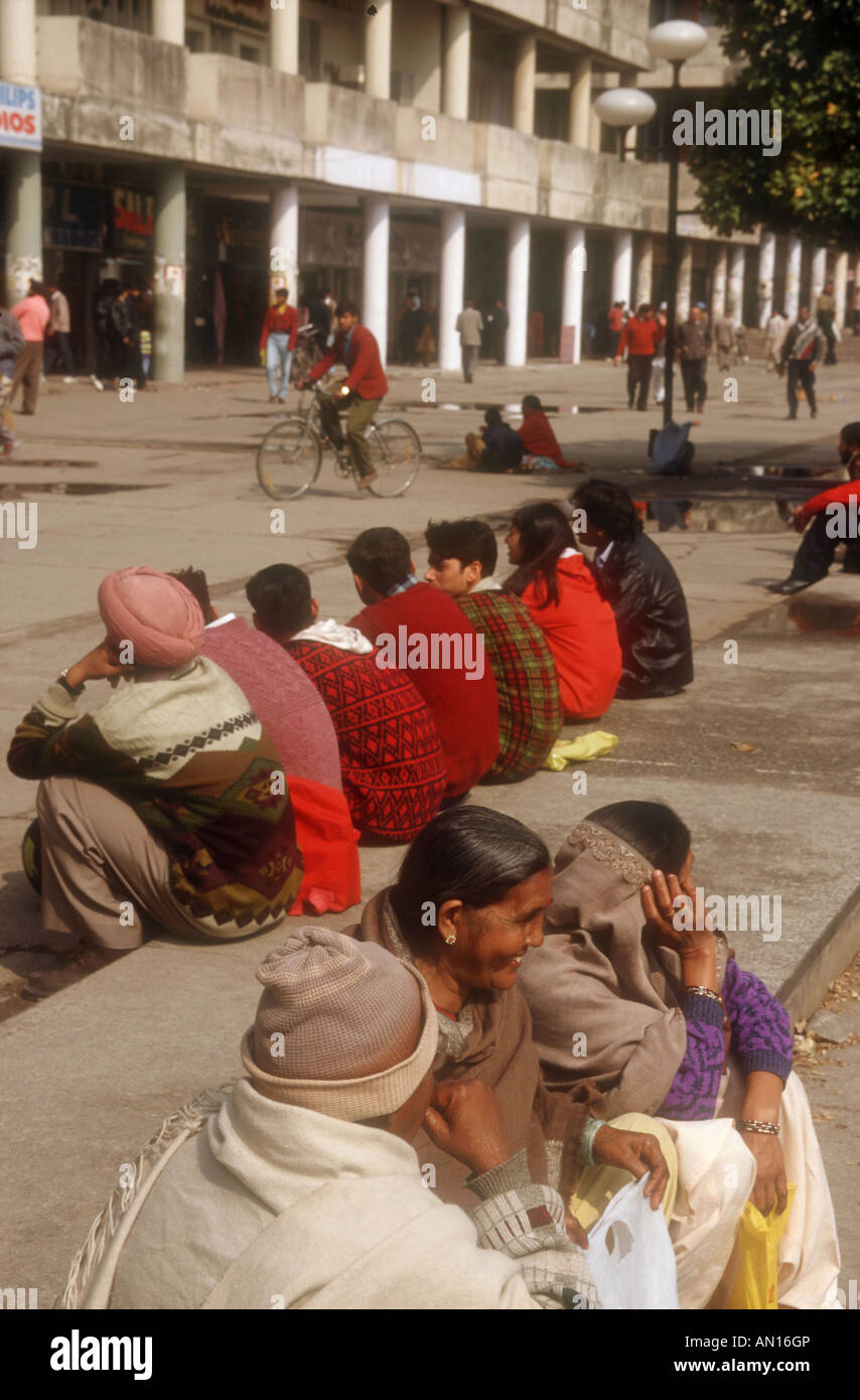 Principale centro shopping nel centro di chandigarh, India. Foto Stock