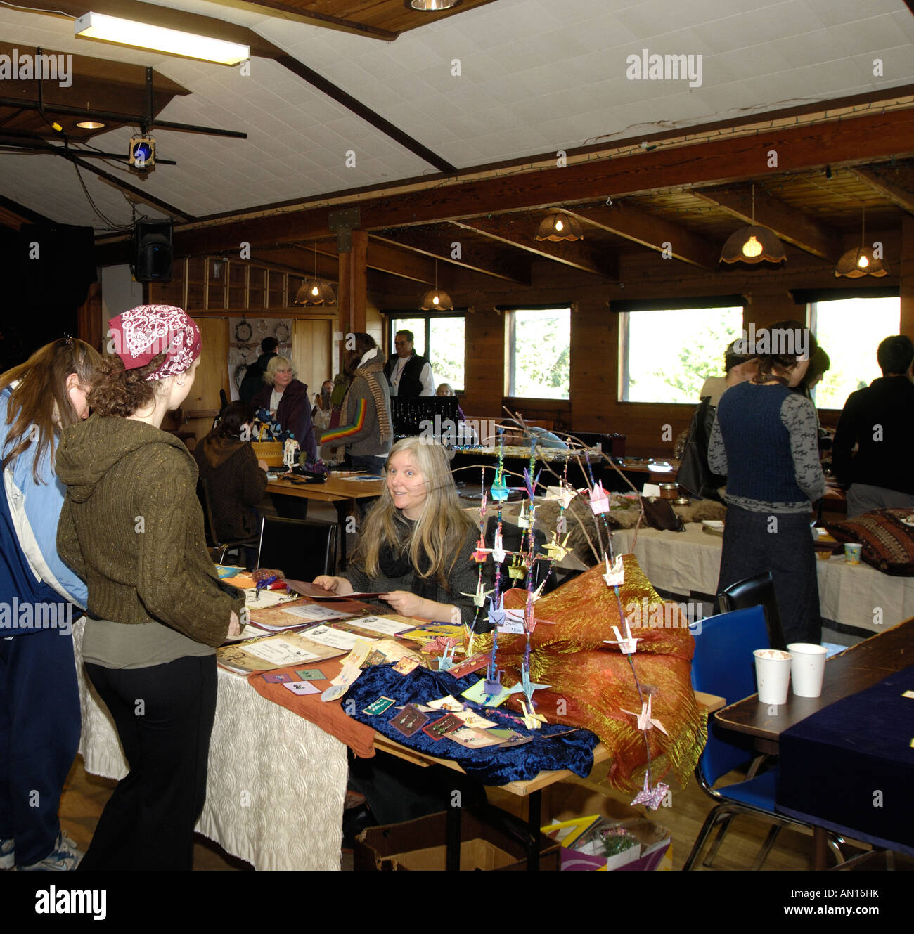 Cortes Isola dello Stretto di Georgia Fiera Artigianale mattina BC Canada Foto Stock