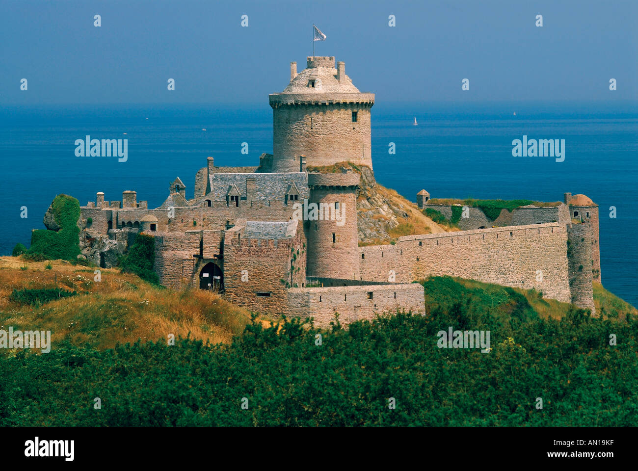 Il Museo del Castello di Fort La Latte, Capo Frehel, Bretagna Francia Foto Stock