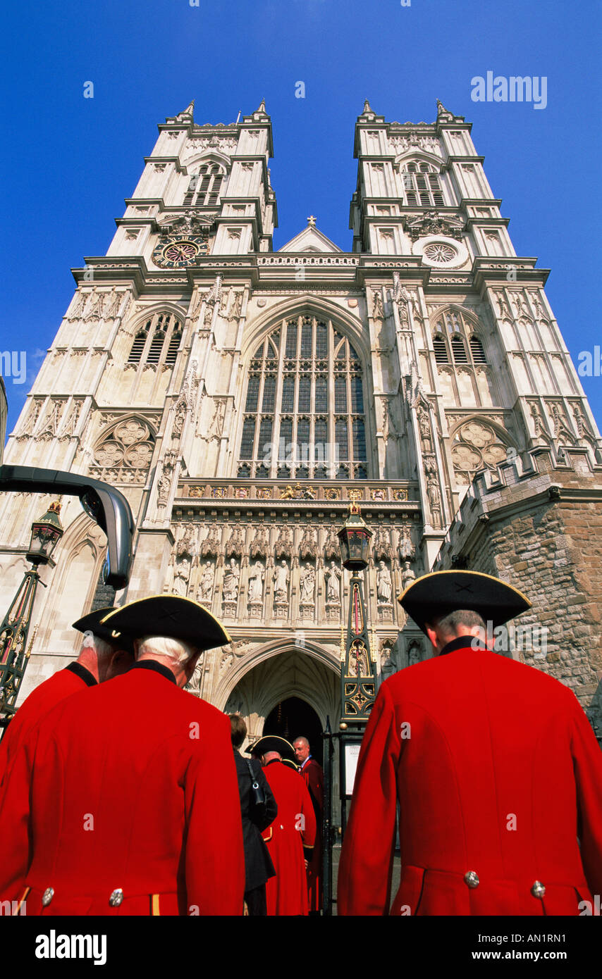 L'Inghilterra,Londra,Chelsea pensionati inserendo l'Abbazia di Westminster Foto Stock