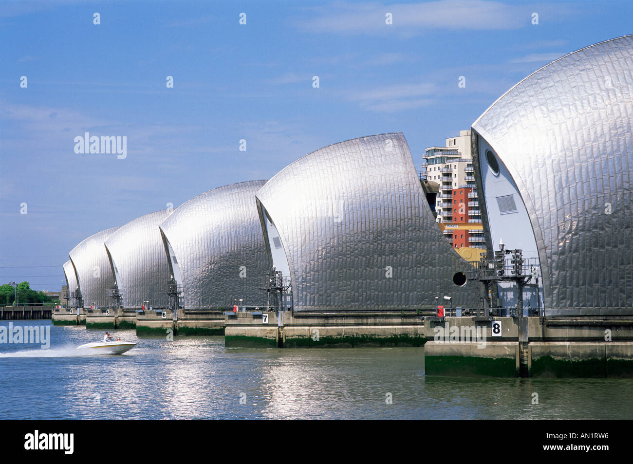 L'Inghilterra,Londra,Thames Barrier Foto Stock