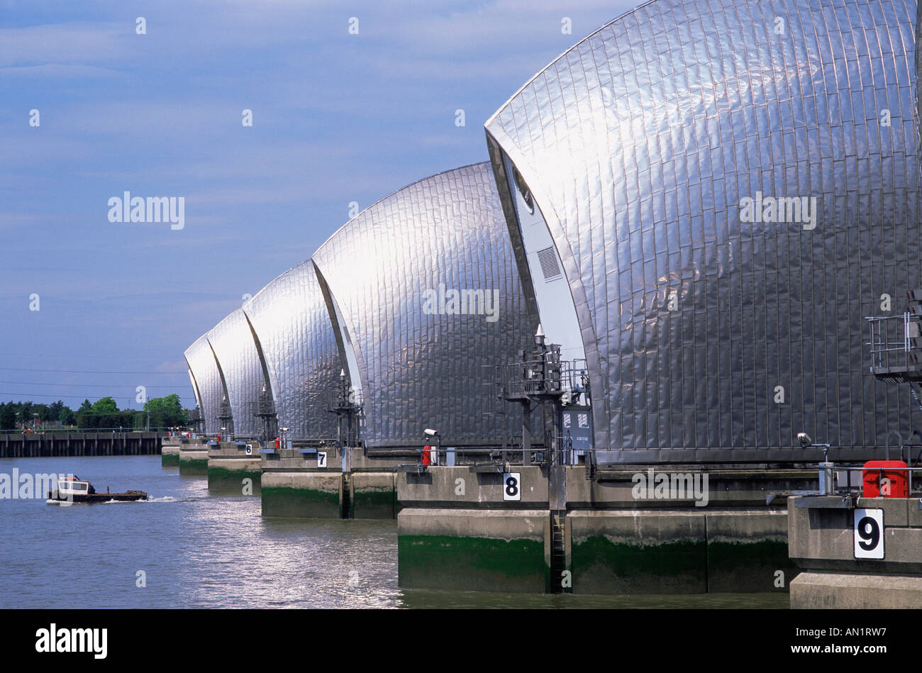 L'Inghilterra,Londra,Thames Barrier Foto Stock