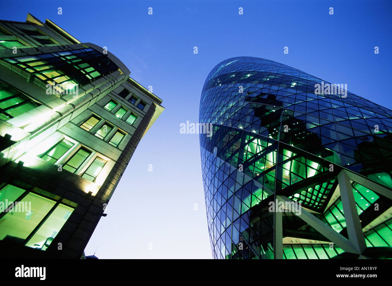 L'Inghilterra,Londra,Swiss Re Building Foto Stock