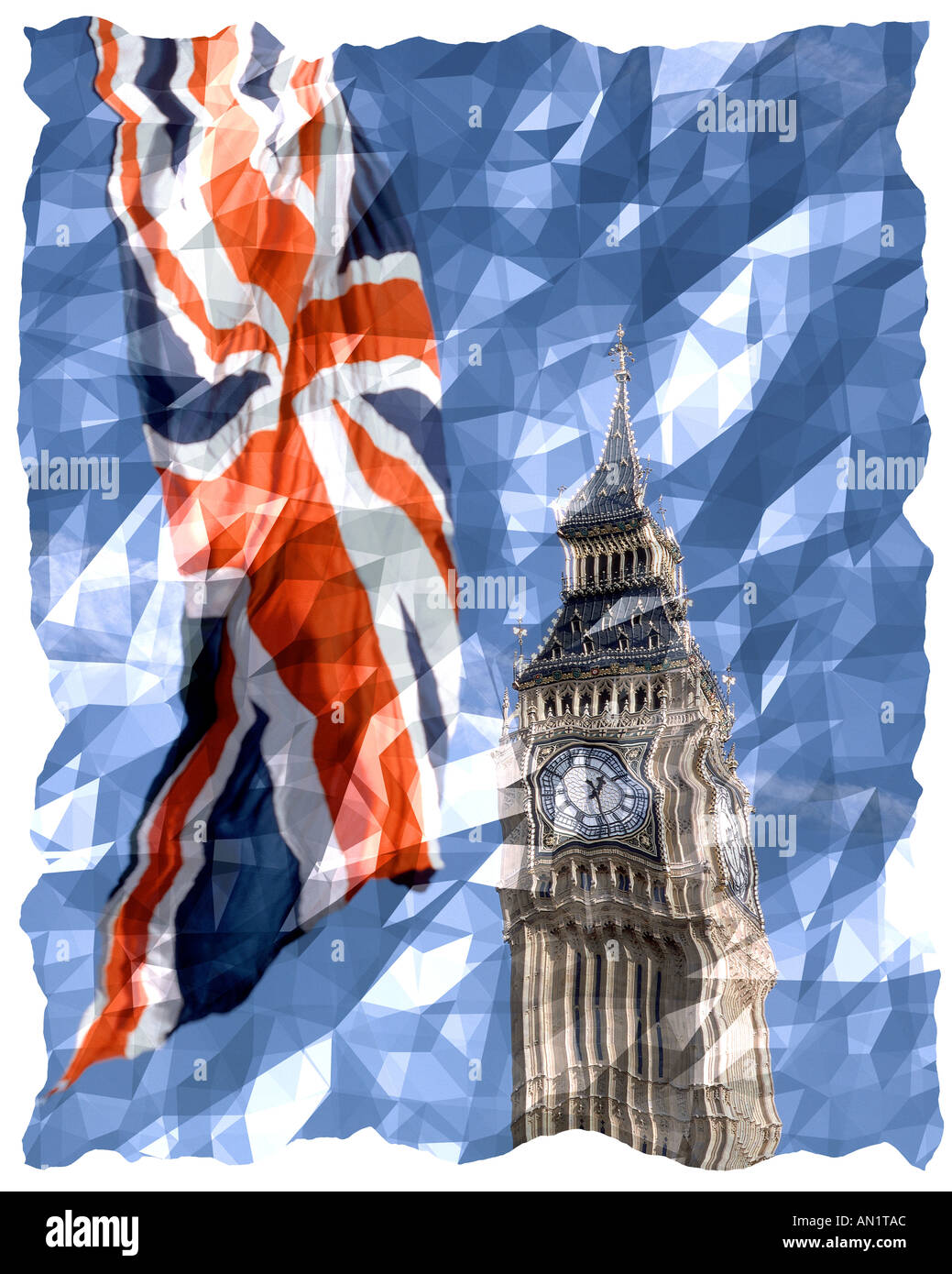 GB - LONDRA: Big Ben & Union Jack Foto Stock