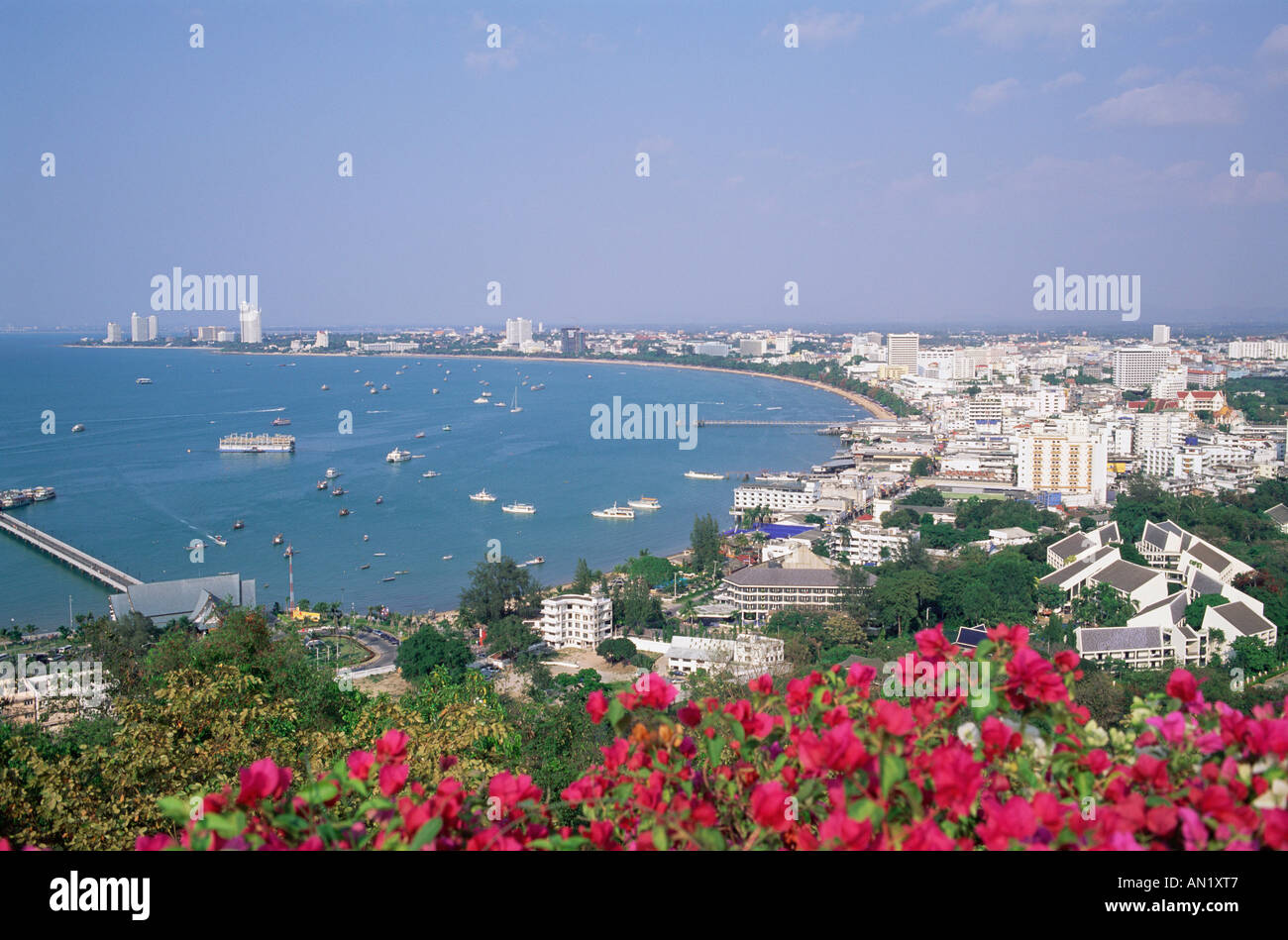 Thailandia, Pattaya Pattaya, la città e la spiaggia di Pattaya Foto Stock