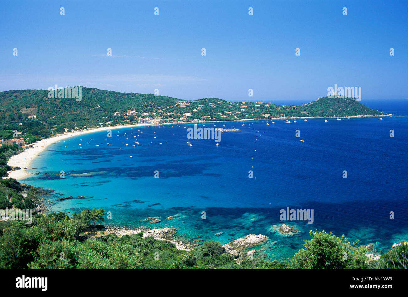 Francia, Corsica, Spiaggia di Campomoro Foto Stock