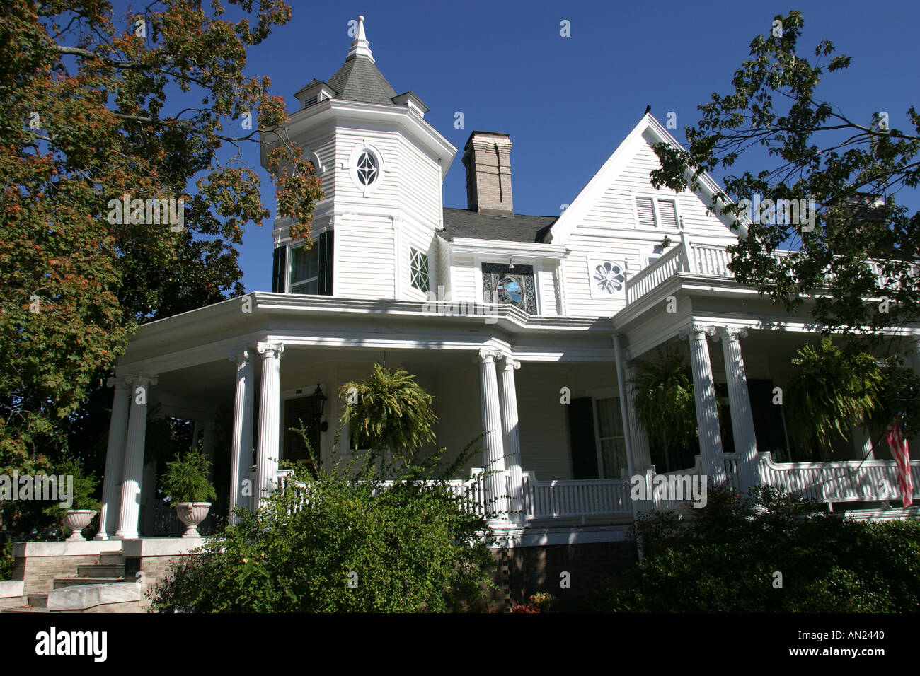 Raleigh North Carolina, comunità storica di Oakwood, casa in stile vittoriano, casa casa case case residenza, case, residenza, proprietà, quartiere, Foto Stock