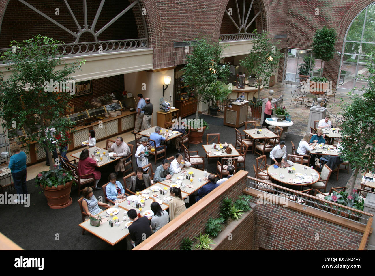 Raleigh North Carolina, Sheraton Capital Center, hotel hotel hotel alloggio motel, ristorante ristoranti cibo mangiare mangiare fuori caffè caffè bistrot, v Foto Stock