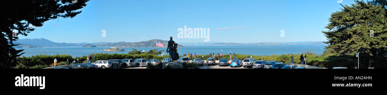 Vista panoramica dalla Coit Tower, Telegraph Hill Foto Stock