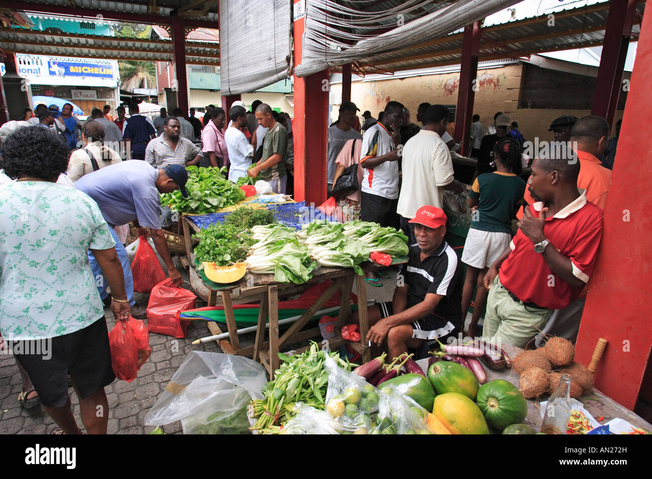 Sir Selwyn Selwyn Clarke Market Mahe Viktoria Seychellen Foto Stock