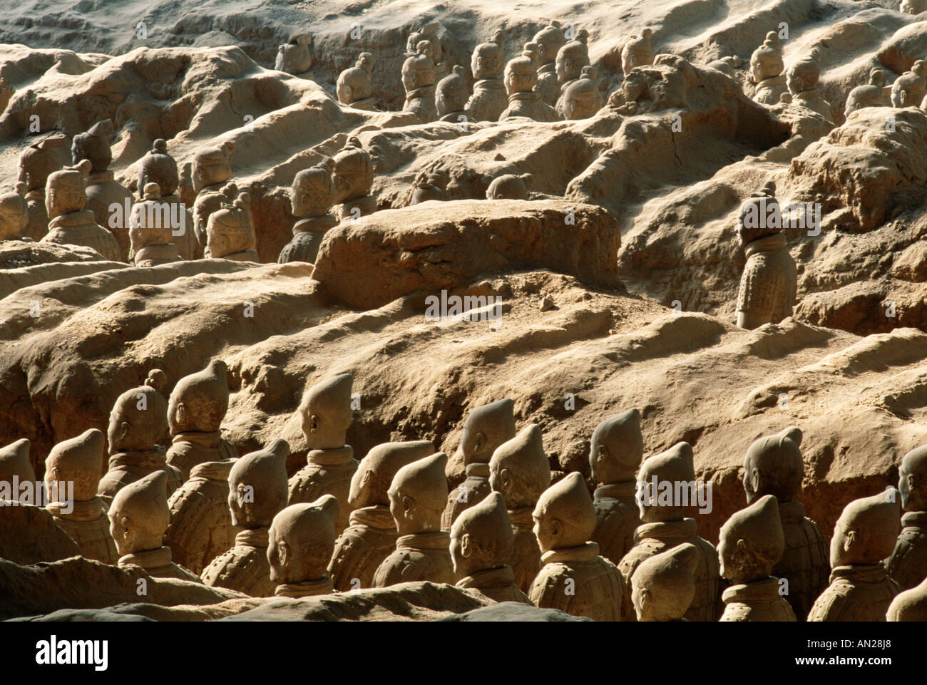 Guerrieri di Terracotta / Esercito di Terracotta (Dinastia Qin), Xian, Provincia di Shaanxi, Cina Foto Stock