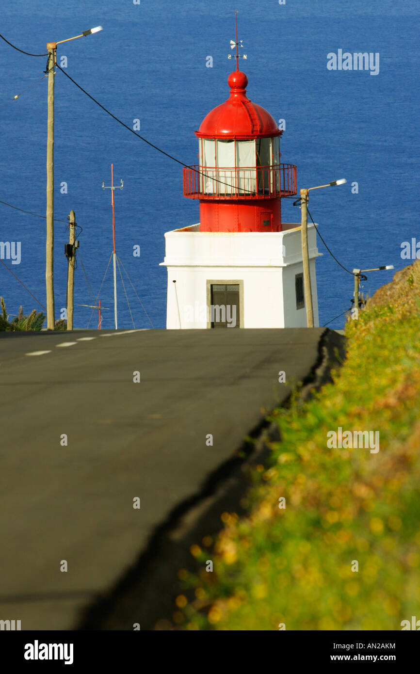 Portogallo Madeira Leuchturm am Ponta do Pargo faro Foto Stock
