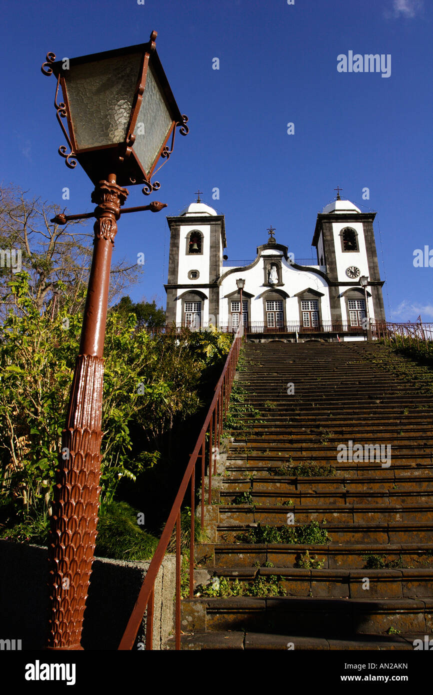 Portogallo Madeira Wallfahrtskirche Nossa Senhora do Monte a monte Foto Stock