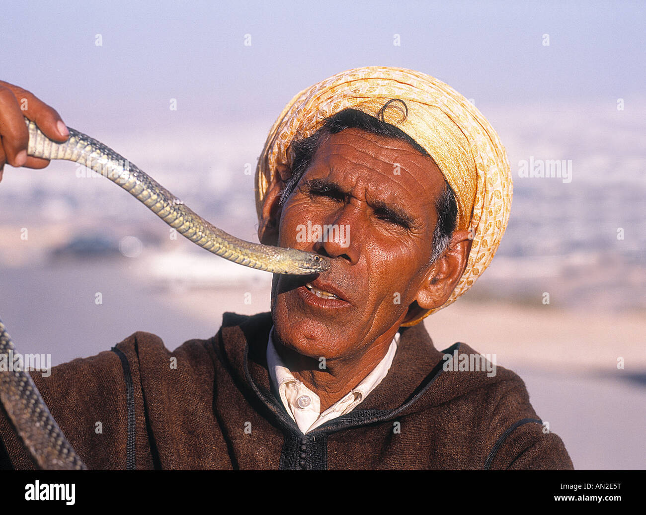 Agadir, Snake incantatore Foto Stock