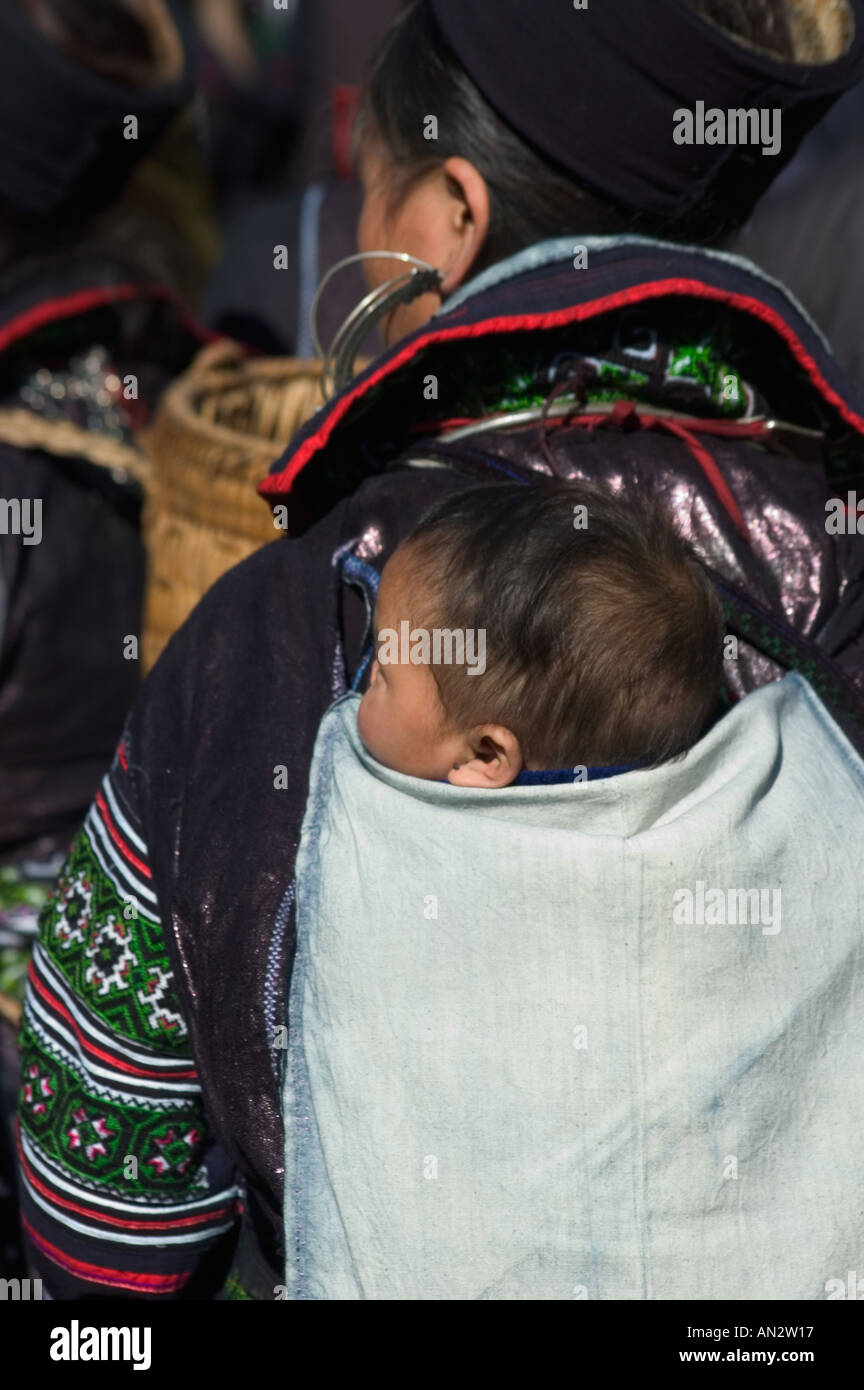 Sapa mercato mattutino Sapa Vietnam del Nord Foto Stock