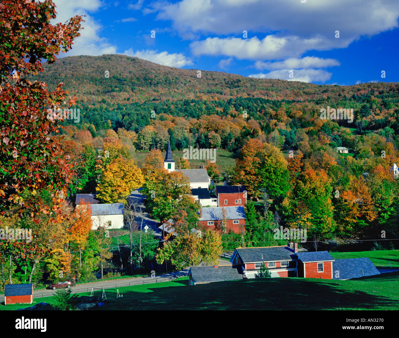 Villaggio rustico di Waterville Vermont - USA Foto Stock