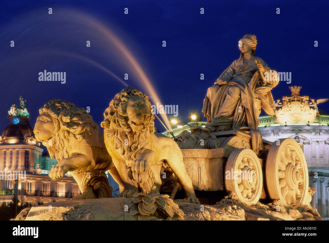 Plaza de Cibeles / Fontana Cibeles (Fuente de Cibeles), Madrid, Madrid, Spagna Foto Stock