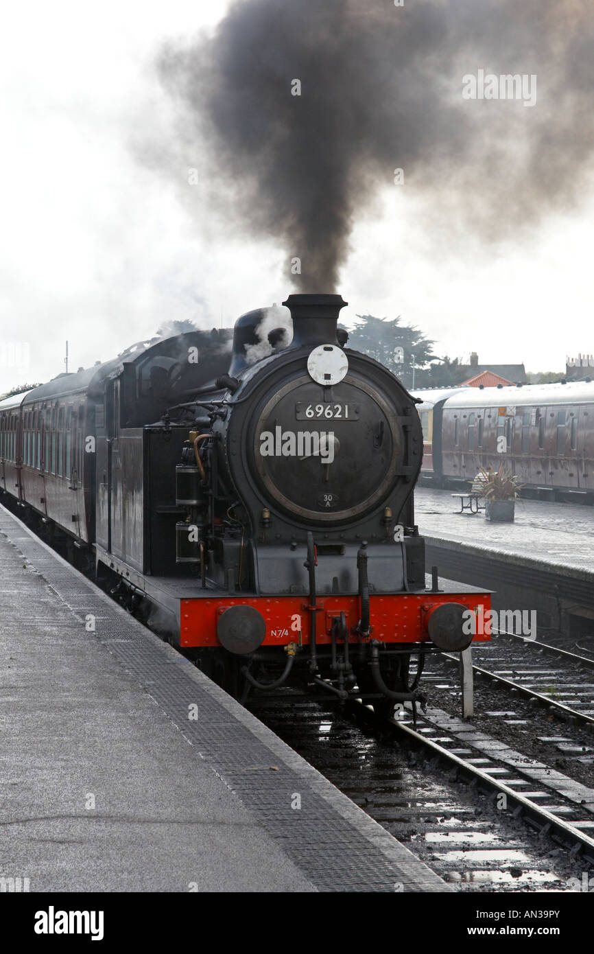 Locomotiva Stean British Rail numero 69621 0-6-2 serbatoio del motore Foto Stock Locomotiva Stean British Rail numero 69621 0-6-2 serbatoio del motore Foto Stock