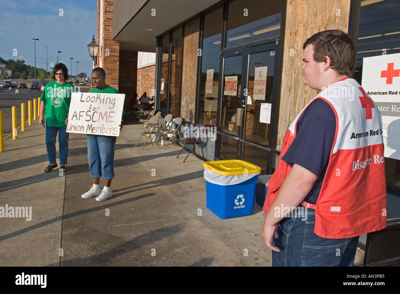 Le vittime dell'uragano Katrina Foto Stock