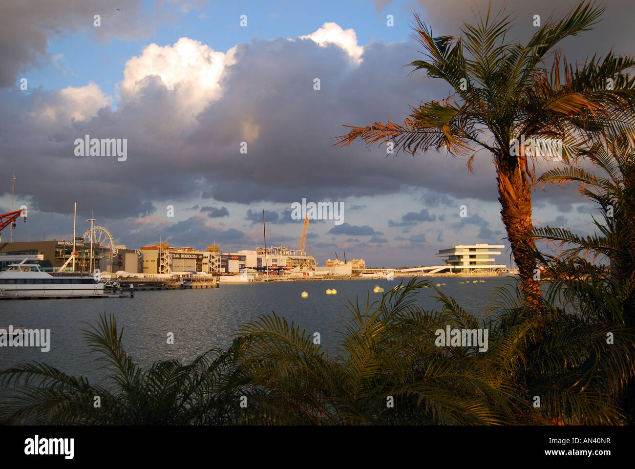 Il porto di Valencia, Costa del Azahar, provincia di Valencia, Spagna Foto Stock