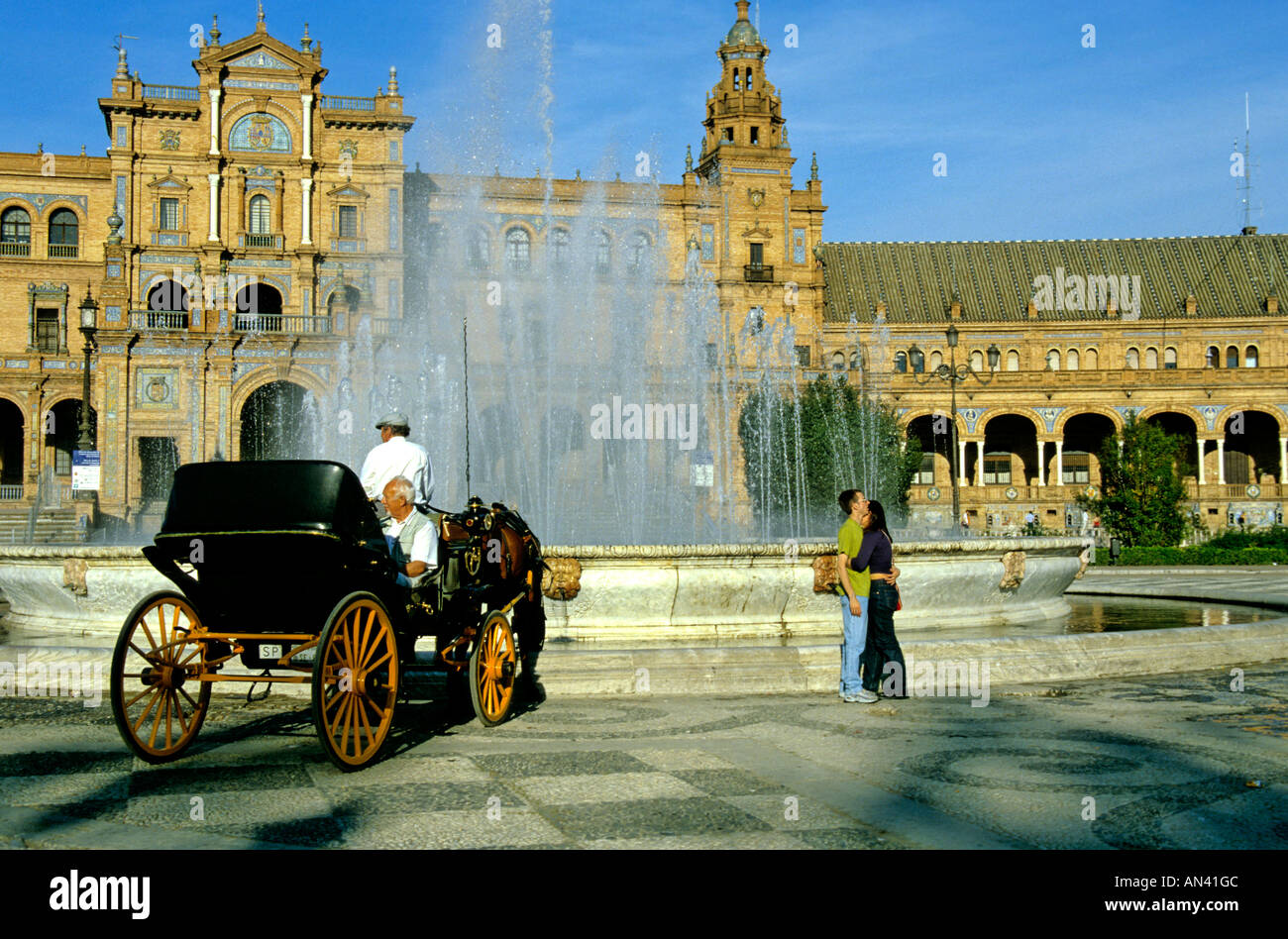Plaza de Espana, Siviglia, Spagna, Europa Foto Stock