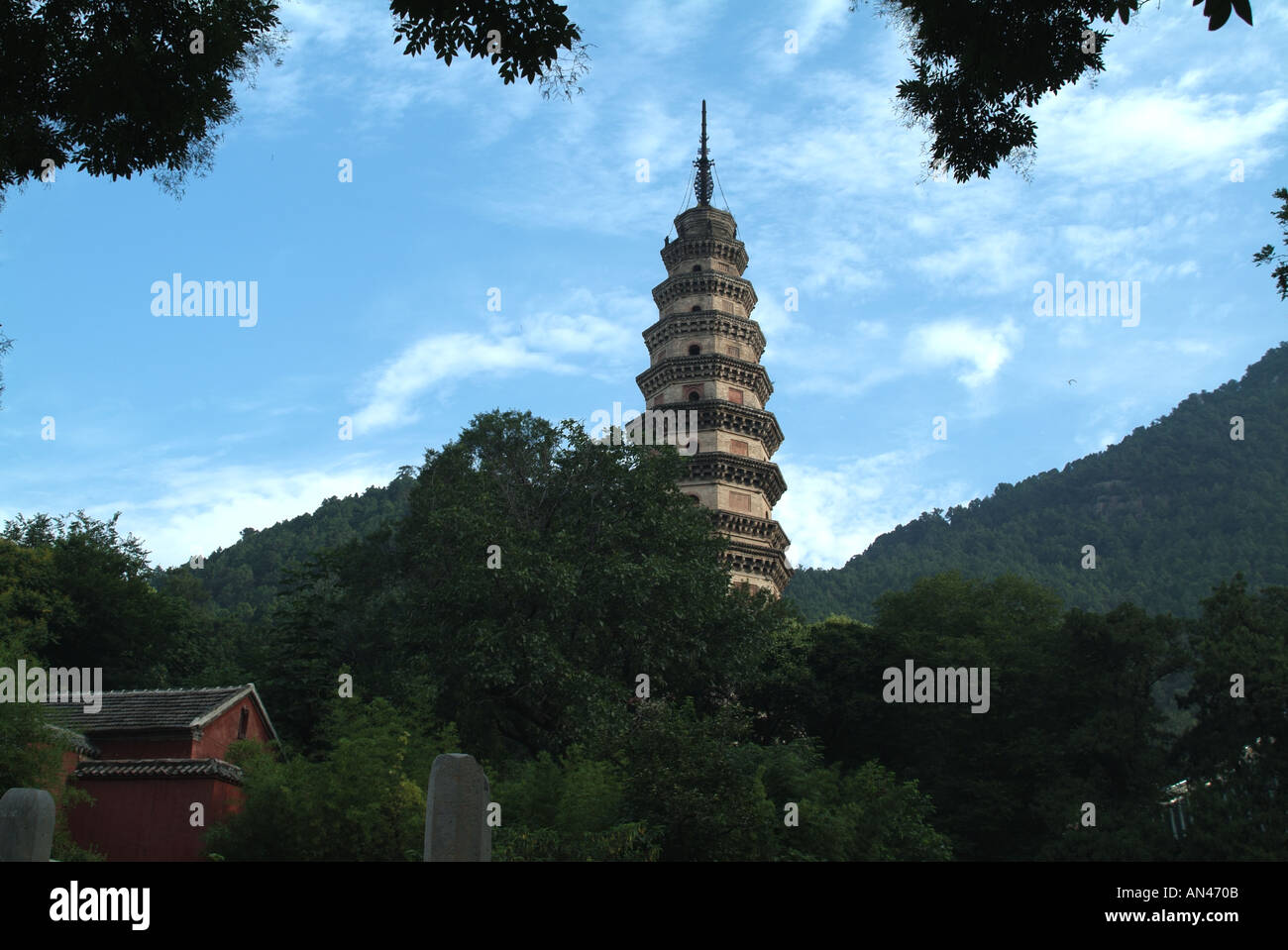 Il tempio buddista di nome Ling Yan tempio in Cina Foto Stock