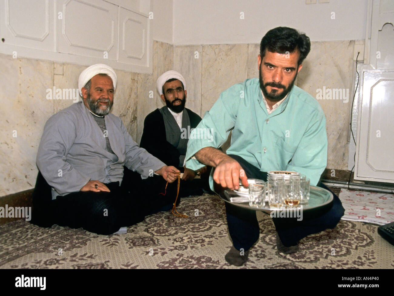 Mullah studiosi islamici in Qom Iran Foto Stock