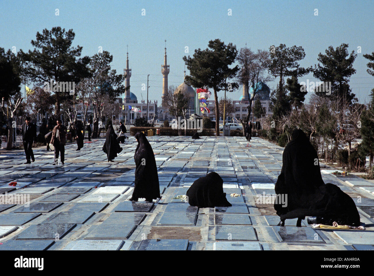 Lutto all'Iran Iraq war cemetery in Tehran Foto Stock