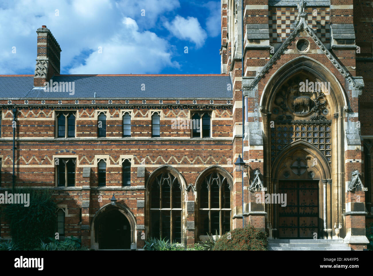 La cappella, Keble College di Oxford University Oxford 1867 - 1883. Architetto: William Butterfield Foto Stock