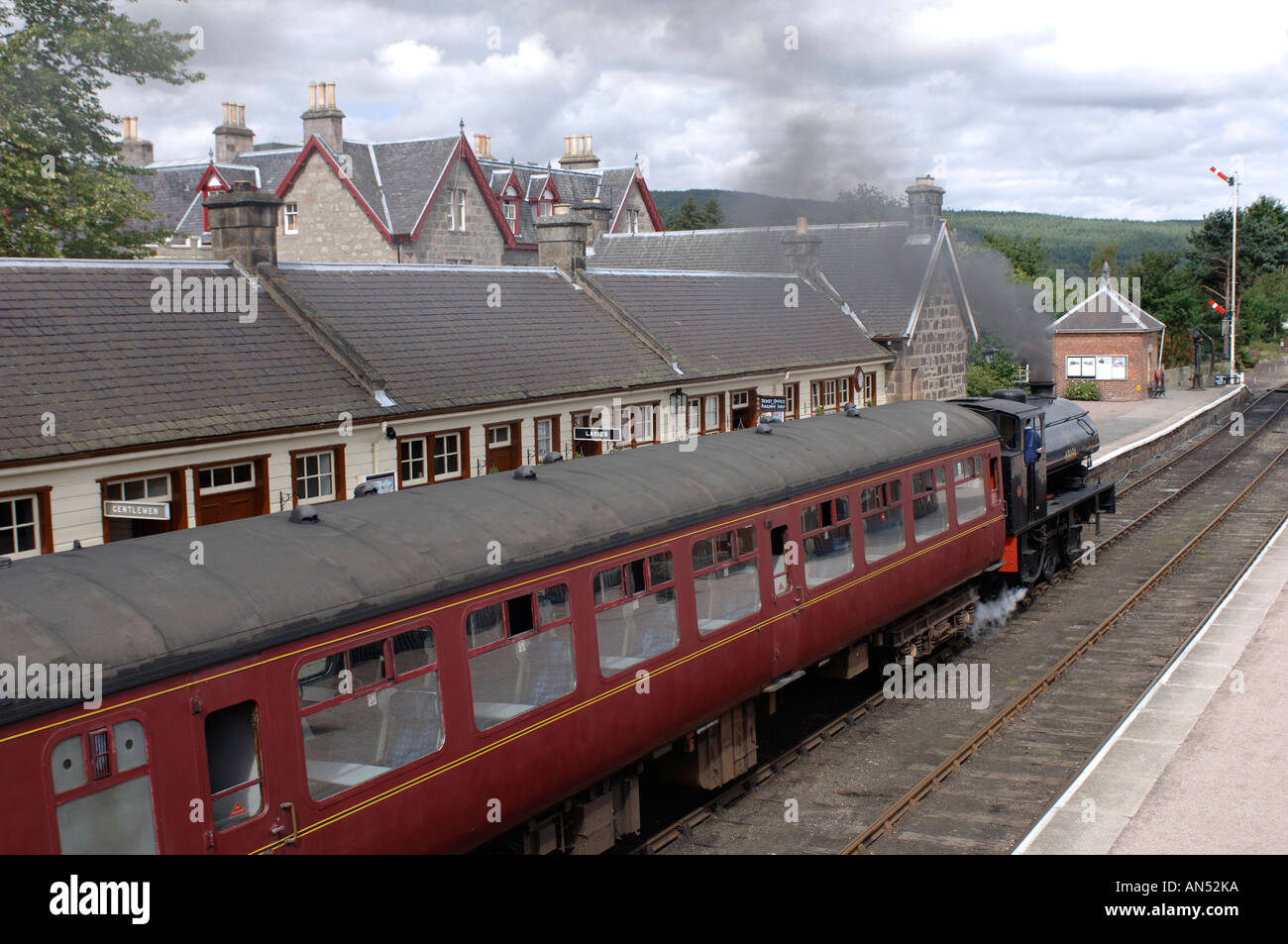 Strathspey Railway Boat of Garten stazione. XTR 3188-317 Foto Stock