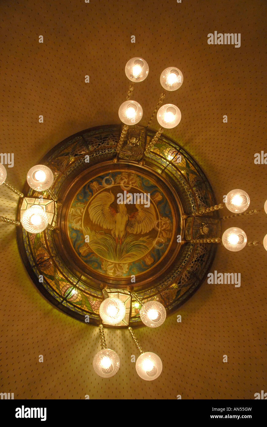 Design in stile Liberty a Obecni Dum Casa Municipale di un edificio civile che ospita Sala Smetana concerto in Nove Mesto Praga Repubblica Ceca Foto Stock