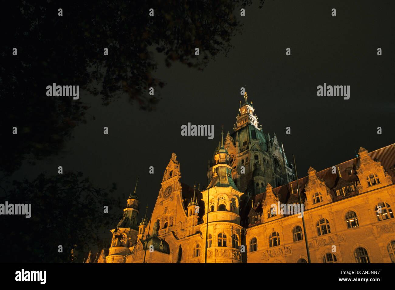 Nuovo municipio di Hannover, Germania Foto Stock