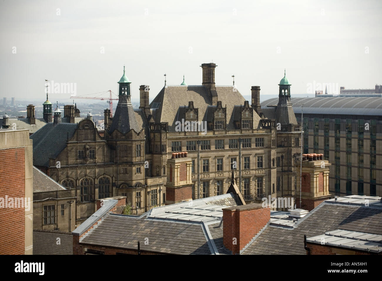 Centro della città di Sheffield, in Inghilterra. Foto Stock