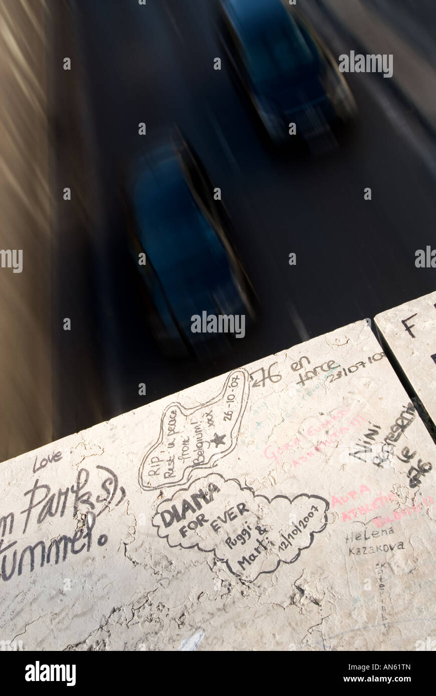 Sottopassaggio vicino al Pont d Alma dove la Principessa Diana morì nel 1997 Parigi Francia Foto Stock