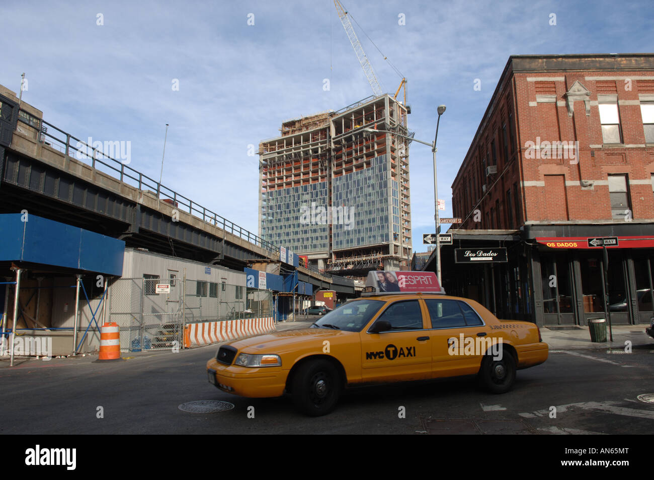 I lavori per la costruzione di un hotel standard nel Meatpacking District di New York Foto Stock