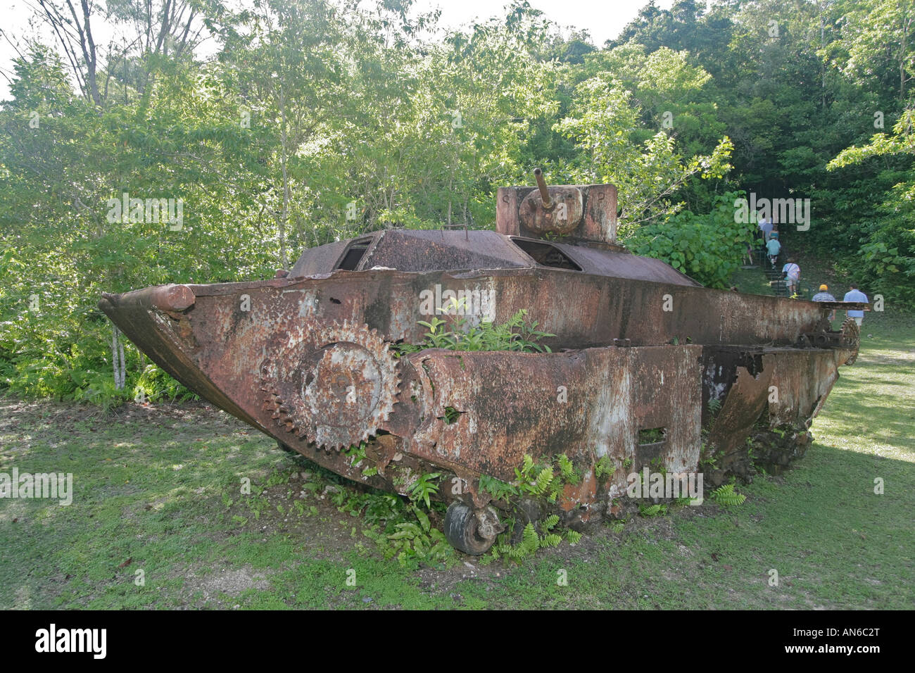 Americano un LVT1 anfibi lasciati dalla seconda guerra mondiale in Palau  Micronesia Foto stock - Alamy