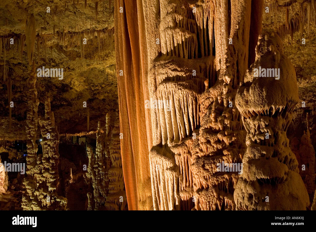 Israele il Soreq Grotta Stalattitica Riserva Naturale detta anche Grotta Avshalom 82 metro lungo 60 metri grotta larga Foto Stock