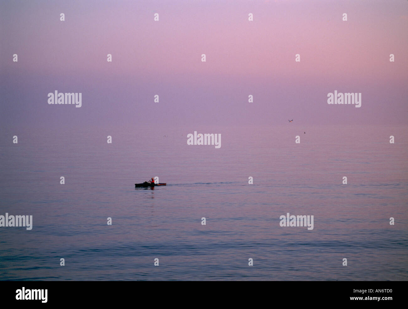 Canoeist sul canale a Brighton Foto Stock